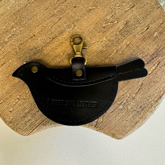 BLACK Portland Leather Mockingbird Pouch Purse Charm FAST SHIP - Picture 1 of 2